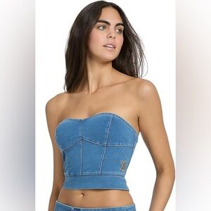 Juicy couture denim tube top